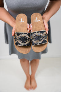 Pinwheel Sandals in Black [Online Exclusive]