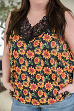 Load image into Gallery viewer, Seeking Sunflowers Lace Tank [Online Exclusive]