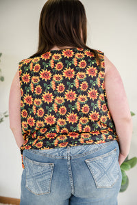 Seeking Sunflowers Lace Tank [Online Exclusive]