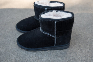 Comfort Boots in Black Corduroy [Online Exclusive]