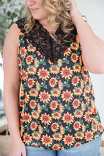 Load image into Gallery viewer, Seeking Sunflowers Lace Tank [Online Exclusive]