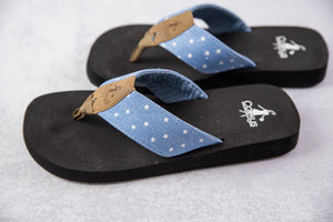 Summer Break Sandals in Blue Stars [Online Exclusive]