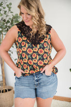 Load image into Gallery viewer, Seeking Sunflowers Lace Tank [Online Exclusive]