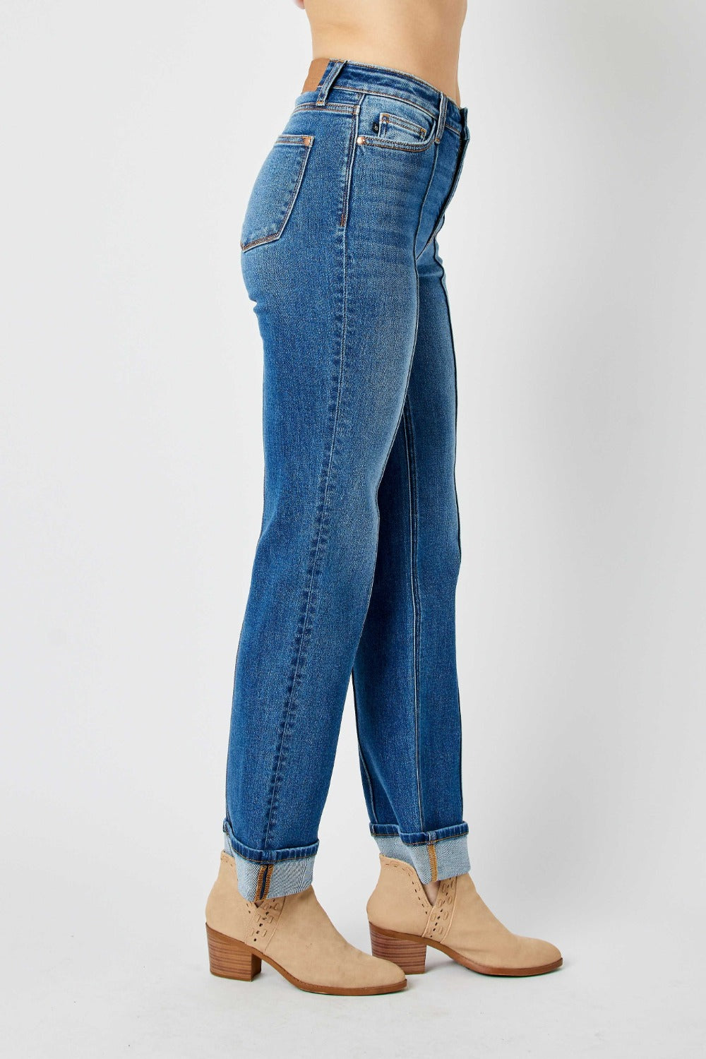 Judy Blue High Waist Front Seam Detail Straight Jeans [Online Exclusive]