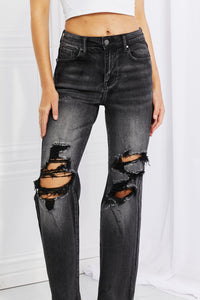 RISEN Full Size Lois Distressed Loose Fit Jeans [Online Exclusive]