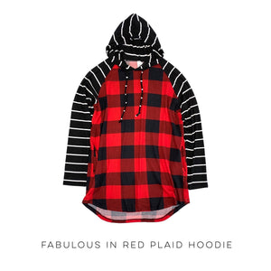 Fabulous in Red Plaid Hoodie [Online Exclusive]