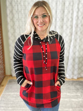 Load image into Gallery viewer, Fabulous in Red Plaid Hoodie [Online Exclusive]