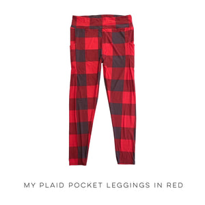 My Plaid Pocket Leggings in Red [Online Exclusive]
