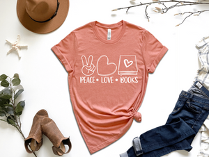 Peace Love Books Tee [Online Exclusive]