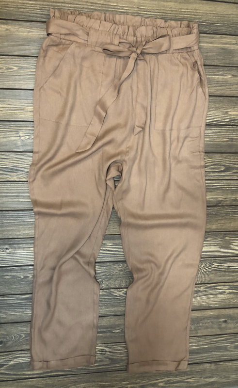 Taupe Paper Bag Pants