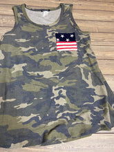 Load image into Gallery viewer, Camo Tank with Flag Pocket