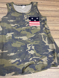 Camo Tank with Flag Pocket