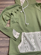 Load image into Gallery viewer, Sage and Lace Hoodie [Online Exclusive]
