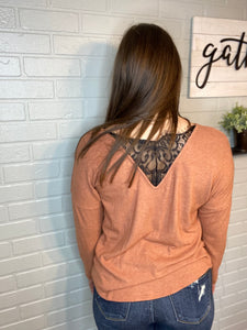 Lace Detail Back Sweater