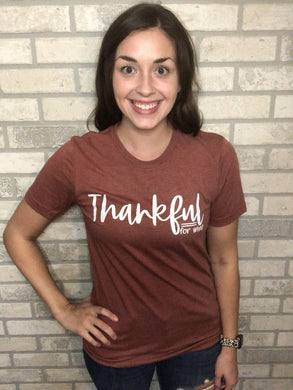 Thankful For Wine Tee